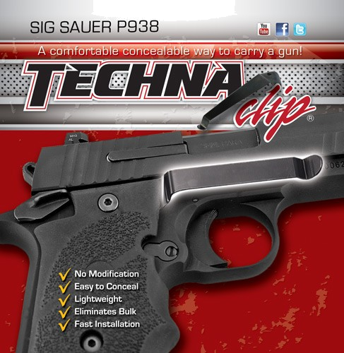 Techna Clip SIG P938 Flat Grip Right-Hand Handgun Retention Clip