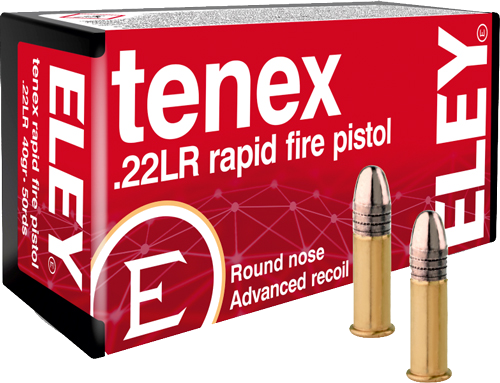 Eley Tenex Rapid Fire .22 LR 40 Grain Ammunition – 50 Rounds