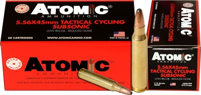 Atomic Ammunition 5.56x45 112 Grain Ammunition – 50 Rounds