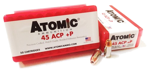 Atomic Ammunition Ammo .45 ACP 185 Grain Jacketed Hollow Point Ammunition