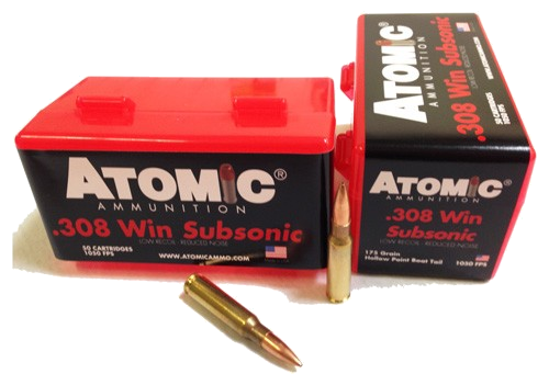 Atomic Ammunition .308 Win 175 Grain BTHP Ammunition – 50 Rounds