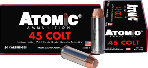 Atomic Ammunition .45 Colt 250 Grain Hollow Point Ammunition – 50 Rounds