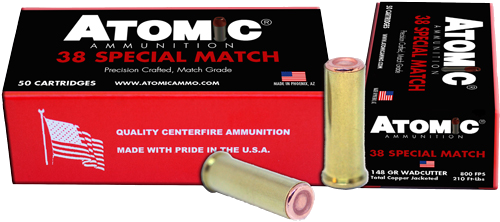 Atomic Ammunition .38 Special 148 Grain Ammunition – 50 Rounds