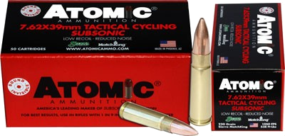 Atomic Ammunition 7.62x39 220 Grain BTHP Ammunition – 50 Rounds