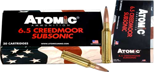 Atomic Ammunition 6.5 Creedmoor 129 Grain SP Ammunition – 20 Rounds