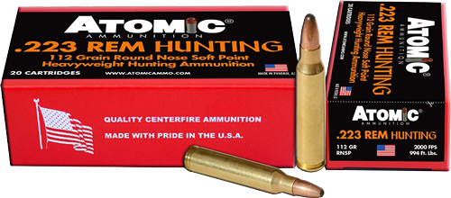 Atomic Ammunition .223 Rem 112 Grain Ammunition – 20 Rounds