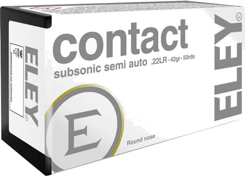 Eley Contact Subsonic .22 LR 42 Grain Ammunition – 50 Rounds