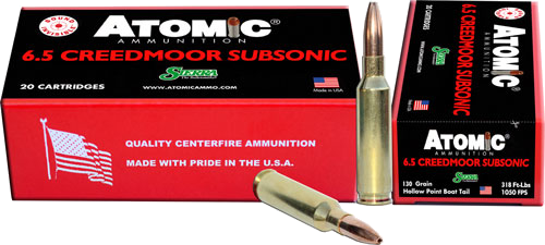 Atomic Ammunition 6.5 Creedmoor 130 Grain Ammunition – 20 Rounds