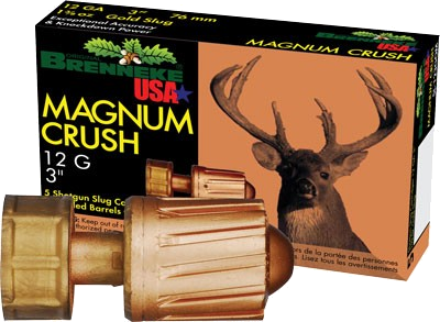 Brenneke USA Magnum Crush 12 Gauge SLUG Ammunition – 5 Rounds