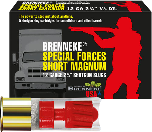 Brenneke USA Short 12 Gauge SLUG Ammunition – 5 Rounds