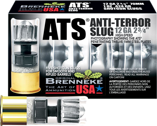 Brenneke USA Ats 12 Gauge SLUG Ammunition – 5 Rounds