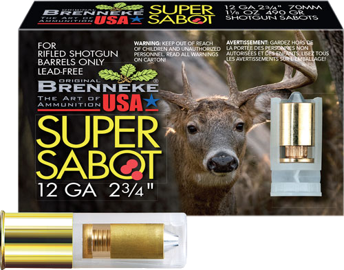 Brenneke USA Super Sabot 12 Gauge SLUG Ammunition – 5 Rounds