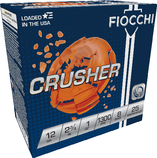 Fiocchi Crusher 12 Gauge #8 Shot Ammunition – 250 Rounds