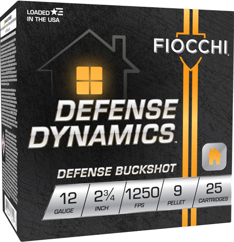 Fiocchi Hm Defns Buck 12 Gauge BUCKSHOT Ammunition – 25 Rounds