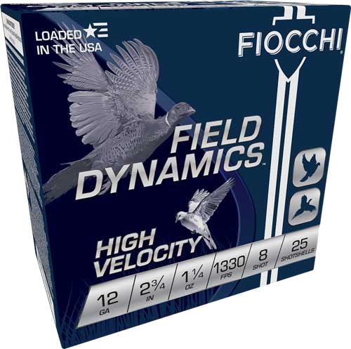 Fiocchi Hv Ld 12 Gauge #8 Shot Ammunition – 25 Rounds