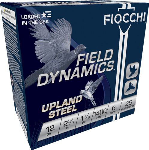 Fiocchi Steel 12 Gauge #6 Shot Ammunition – 25 Rounds