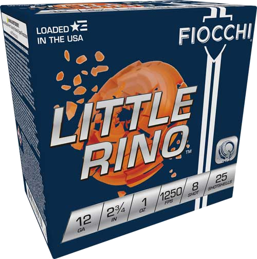 Fiocchi Little Rino 12 Gauge #8 Shot Ammunition – 250 Rounds