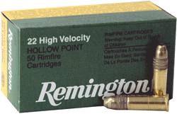 Remington .22 LR 36 Grain Hollow Point Ammunition – 50 Rounds