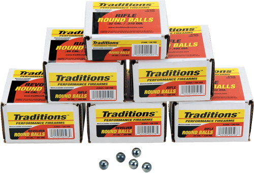 Traditions Bullets Roundball .44 Caliber .4516 100-Pack Revolver