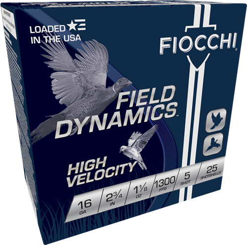 Fiocchi 16 Gauge #5 Shot Ammunition – 25 Rounds