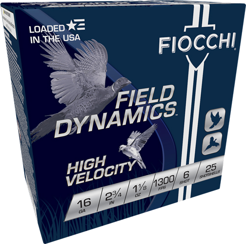 Fiocchi 16 Gauge #6 Shot Ammunition – 25 Rounds