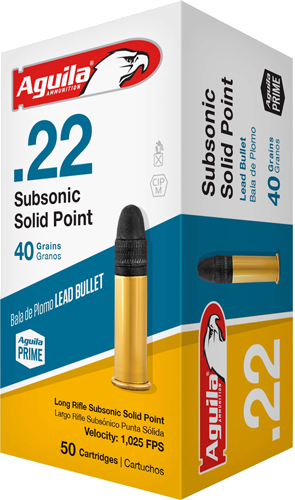 Aguila Subsonic .22 LR 40 Grain Ammunition – 1000 Rounds
