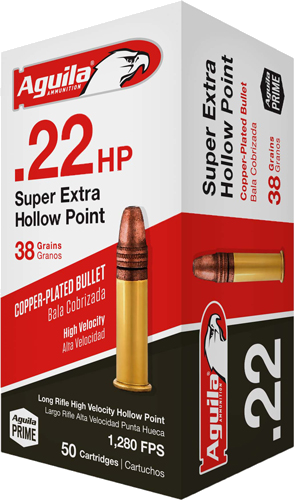Aguila High-Vel .22 LR 38 Grain Hollow Point Ammunition – 2000 Rounds