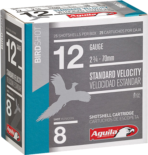 Aguila Shotshell 12 Gauge #8 Shot Ammunition – 250 Rounds