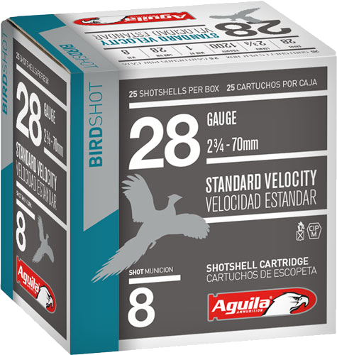 Aguila Shotshell 28 Gauge #8 Shot Ammunition – 25 Rounds