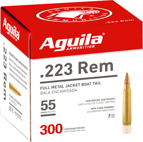 Aguila .223 Rem 55 Grain Full Metal Jacket Ammunition – 300 Rounds
