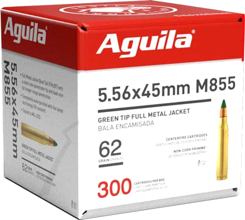 Aguila 5.56x45 62 Grain Ammunition – 300 Rounds