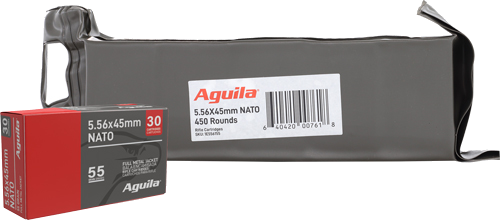 Aguila 5.56x45 55 Grain Full Metal Jacket Ammunition – 450 Rounds