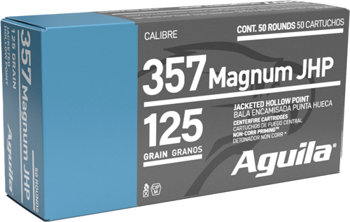 Aguila .357 Magnum 125 Grain Jacketed Hollow Point Ammunition – 50 Rounds