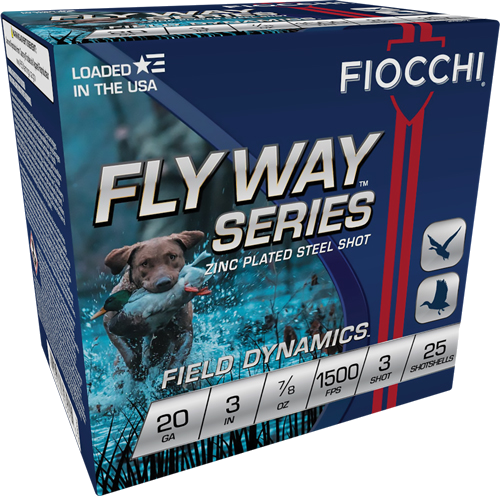 Fiocchi Flyway 20 Gauge #3 Shot Ammunition – 25 Rounds