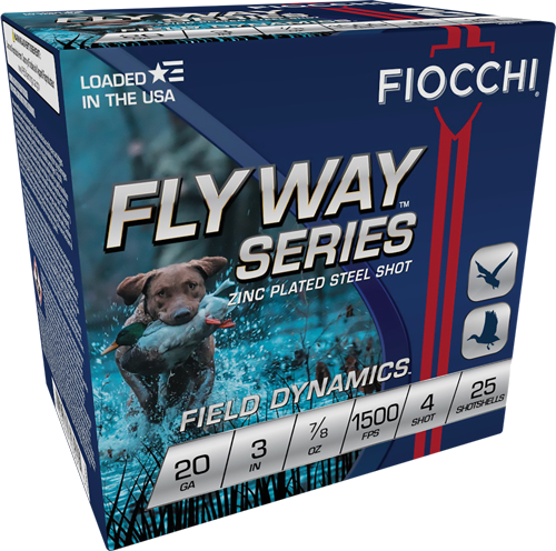 Fiocchi Flyway 20 Gauge #4 Shot Ammunition – 25 Rounds