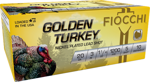 Fiocchi Golden Turkey 20 Gauge #5 Shot Ammunition – 10 Rounds