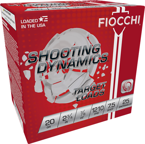 Fiocchi 20 Gauge #7.5 Shot Ammunition – 250 Rounds