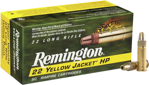 Remington Yellow Jacket .22 LR 33 Grain Hollow Point Ammunition – 50 Rounds