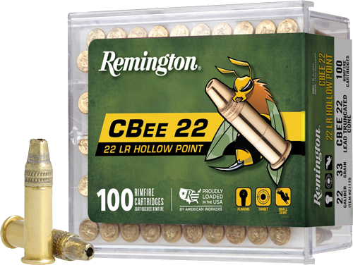 Remington C-Bee .22 LR 33 Grain Hollow Point Ammunition – 100 Rounds