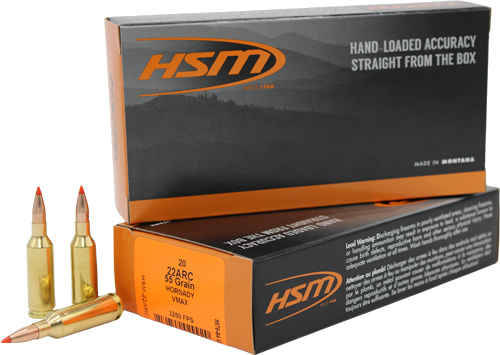 HSM Ammo 22 Arc 55 Grain Ammunition – 20 Rounds