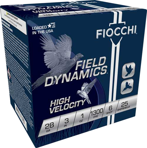 Fiocchi 28 Gauge #6 Shot Ammunition – 25 Rounds