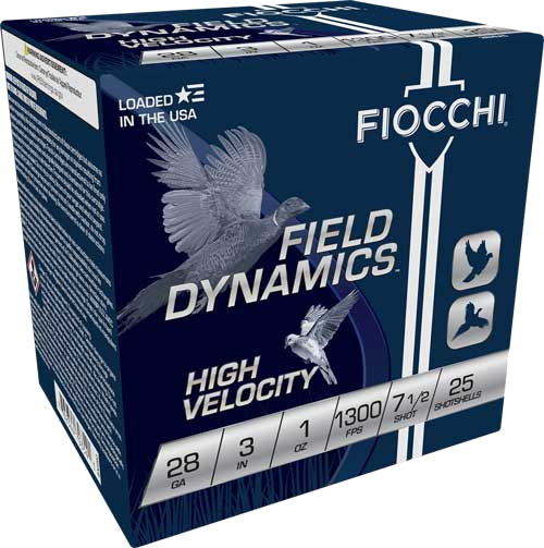 Fiocchi 28 Gauge #7.5 Shot Ammunition – 25 Rounds