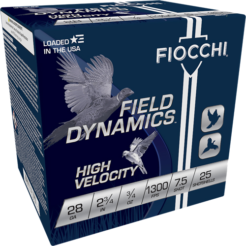 Fiocchi 28 Gauge #7.5 Shot Ammunition – 25 Rounds