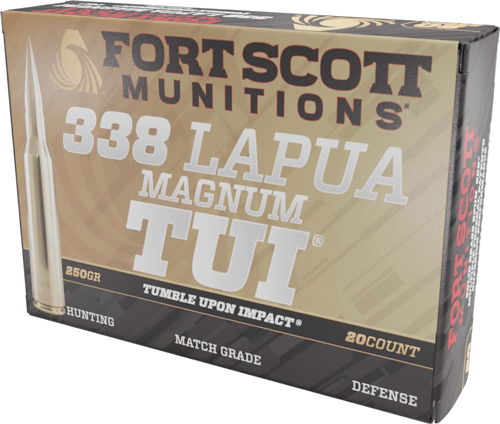 Fort Scott 338 Lapua 250 Grain Ammunition – 20 Rounds