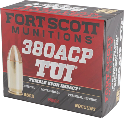 Fort Scott .380 ACP 95 Grain Ammunition – 20 Rounds