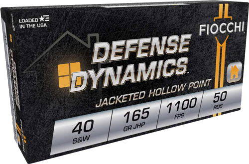 Fiocchi .40 S&W 165 Grain Jacketed Hollow Point Ammunition – 50 Rounds