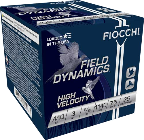 Fiocchi Hv Ld 3 7.5 .410 Bore #7.5 Shot Ammunition – 25 Rounds