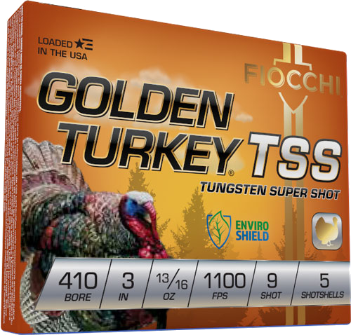Fiocchi Golden Turkey Tss 410 3" 13/16 oz 9 #9 Shot Ammunition – 5 Rounds