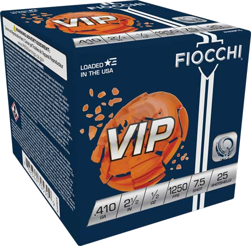Fiocchi Vip 410 2.5" 1/2 oz 7.5 Shot Ammunition – 250 Rounds