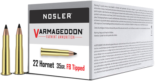 Nosler Bullets Varmageddon 22 Hornet .22 Hornet 35 Grain Ammunition – 50 Rounds